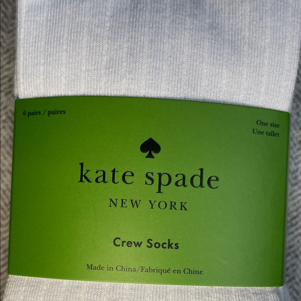 kate spade Crew Socks with Black Spade Motif - Picture 4 of 5